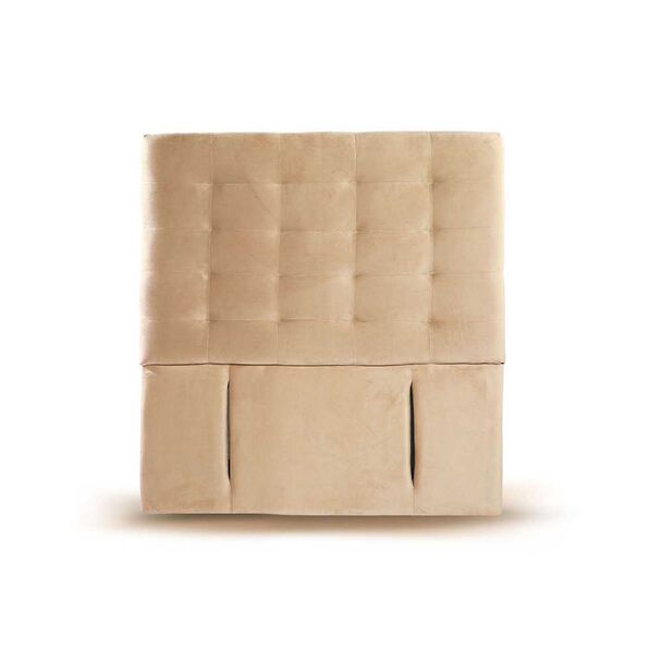Respaldo Latam Home 1,5 Plazas Napoles Tela Velvet Beige