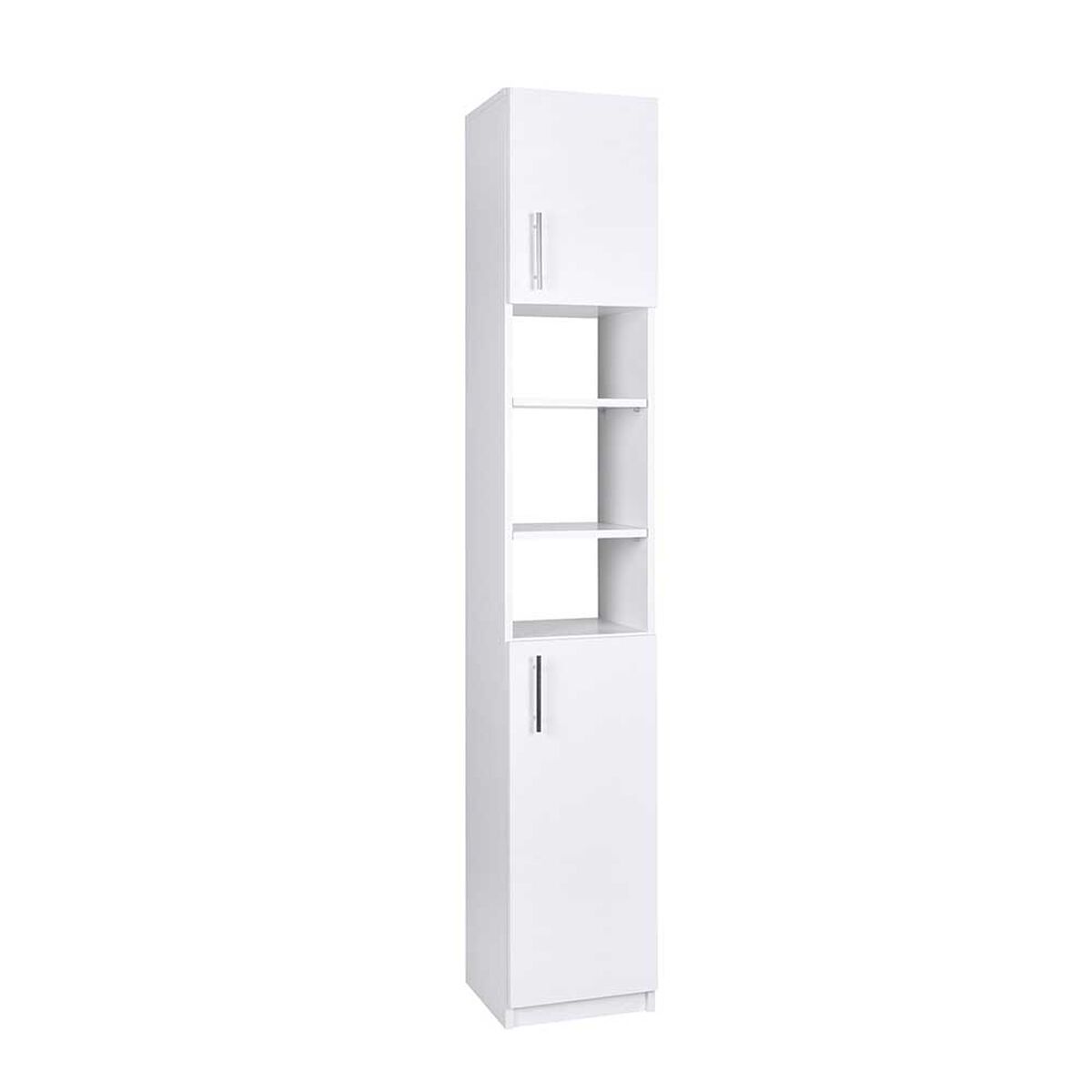 Combo Estante 2 Puertas + Estante Organizador de Baño 2 Puertas CIC Blanco