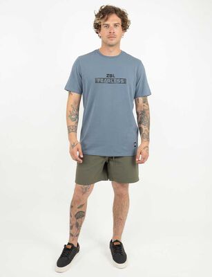 Imagen 2 del producto Polera Con Estampado Manga Corta Hombre Zibel Azul-Piedr, Blanco, Negro, Oliva
