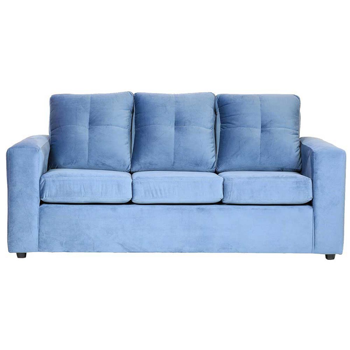 Sofá Muebles America Emilia 3 Cuerpos Azul Petróleo