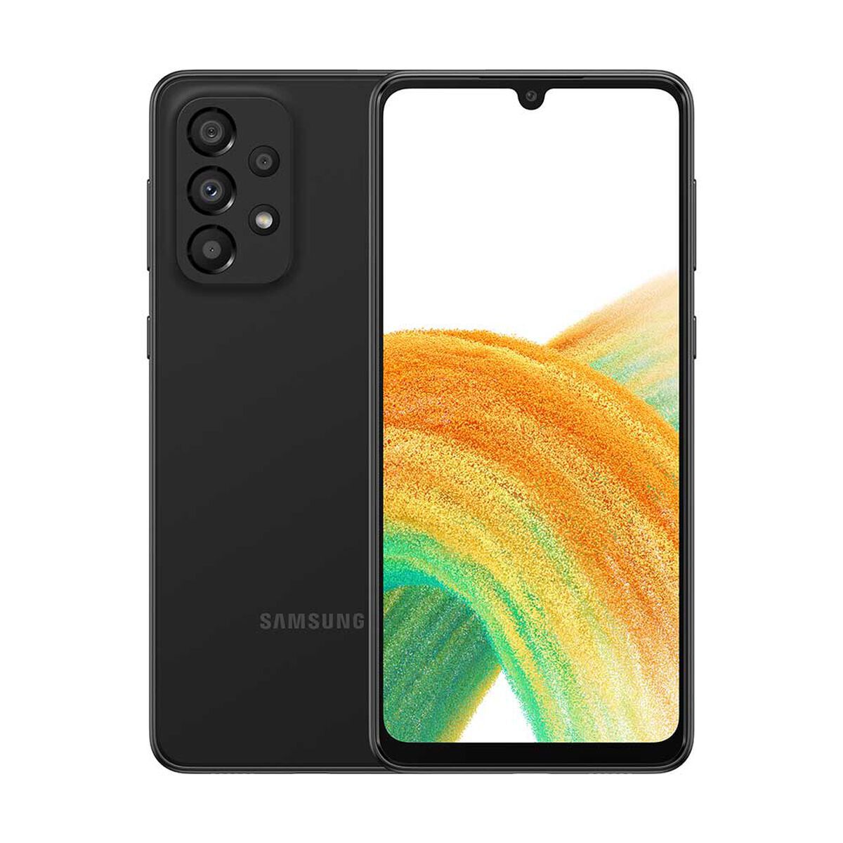 Combo Celular Samsung Galaxy A33 5G 128GB 6,4" Black Liberado  + Cargador 15W USB Flat TA Fast Charge