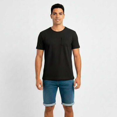 Imagen 1 del producto Polera Manga Corta Hombre Icono Negro