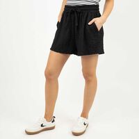 Short Mini Cintura Elasticada Mujer Icono Negro, Oliva