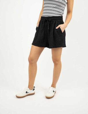 Imagen 1 del producto Short Mini Cintura Elasticada Mujer Icono Negro, Oliva