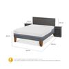 Cama Europea CIC Base Normal 2 Plazas Excellence Plus + Respaldo + 2 Veladores Villarrica