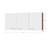 Mueble de Cocina Aereo Vekkahome Opie 3 Puertas Blanco