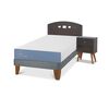 Cama Europea CIC 1,5 Plazas Excellence + Respaldo + Velador Gales