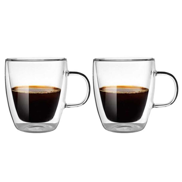 Set 2 Tazas de Vidrio Doble Pared Simplit 350 ml