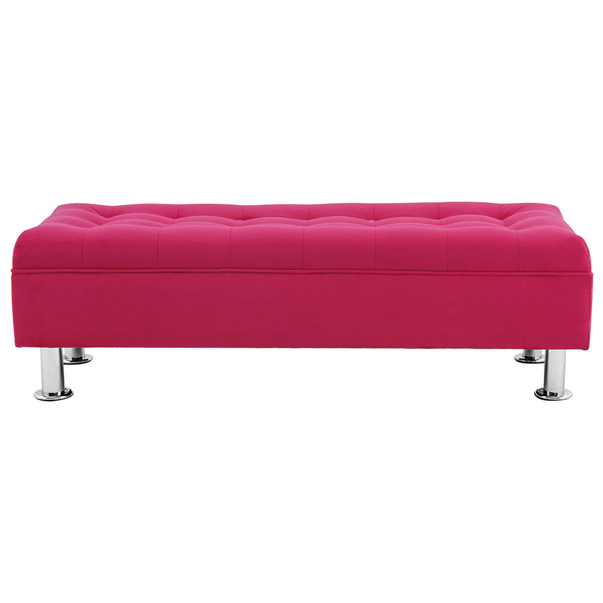 Banqueta Felpa Bodevir Lisboa 2 Cuerpos Fucsia