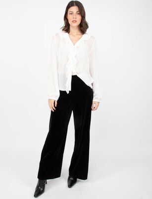 Imagen 2 del producto Pantalón Terciopelo Plush Mujer Zibel Negro