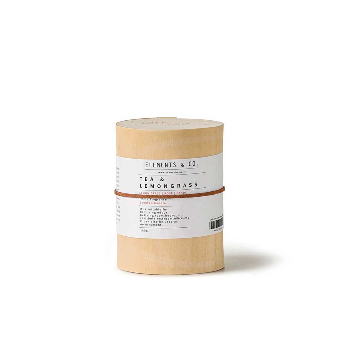 Vela Aromática Elements & Co Candle Glass Tea Lemongrass
