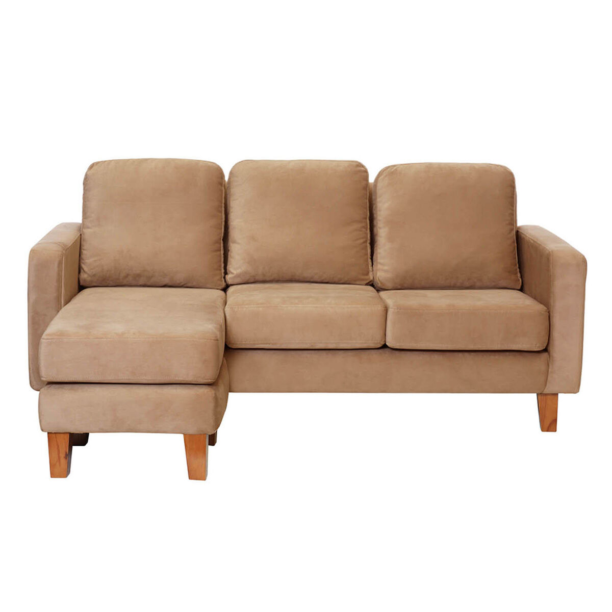 Seccional Intercambiable Latam Home Venecia 3 Cuerpos Beige + Sitial Munich Tela Beige