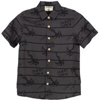 Camisa Manga Corta Niño Chess Grafito, Oliva