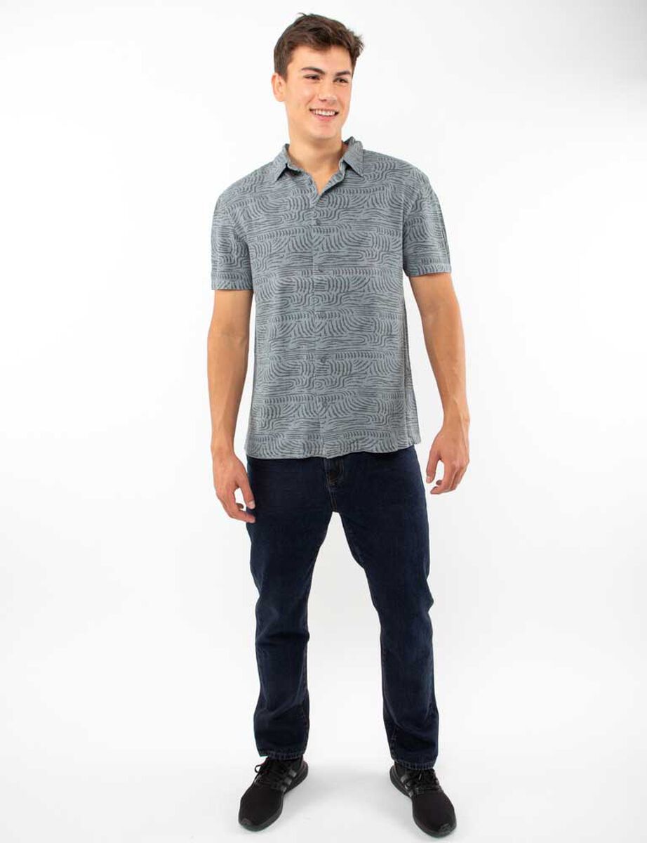 Camisa Lino Manga Corta Hombre Fiorucci