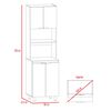 Combo Mueble Alacena + Mueble Microondas TuHome Fendi Rovere Blanco