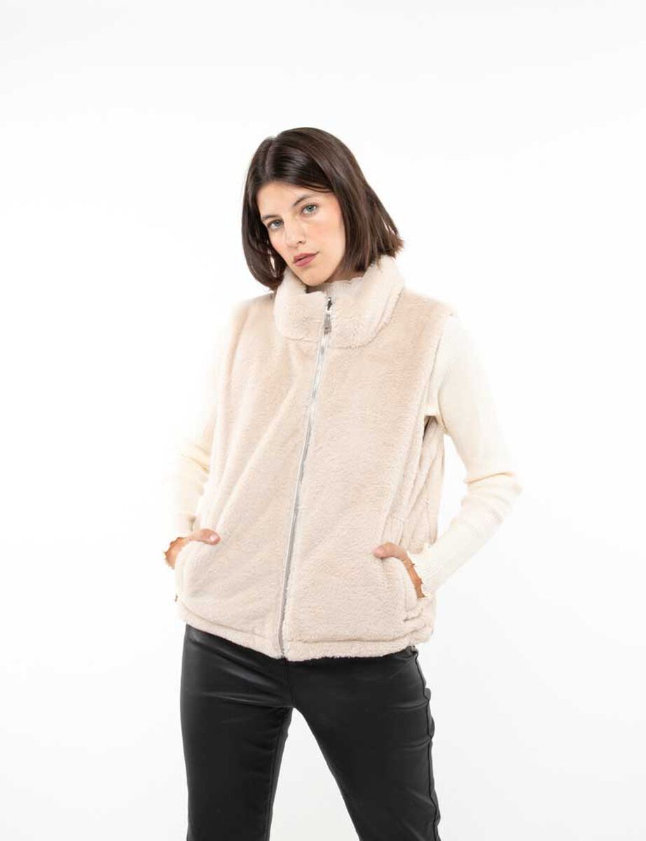 Chaqueta Peluda Sin Mangas Mujer Fiorucci