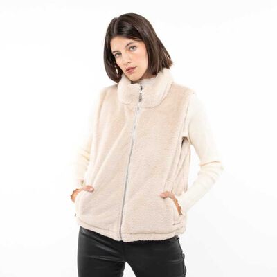 Chaqueta Peluda Sin Mangas Mujer Fiorucci