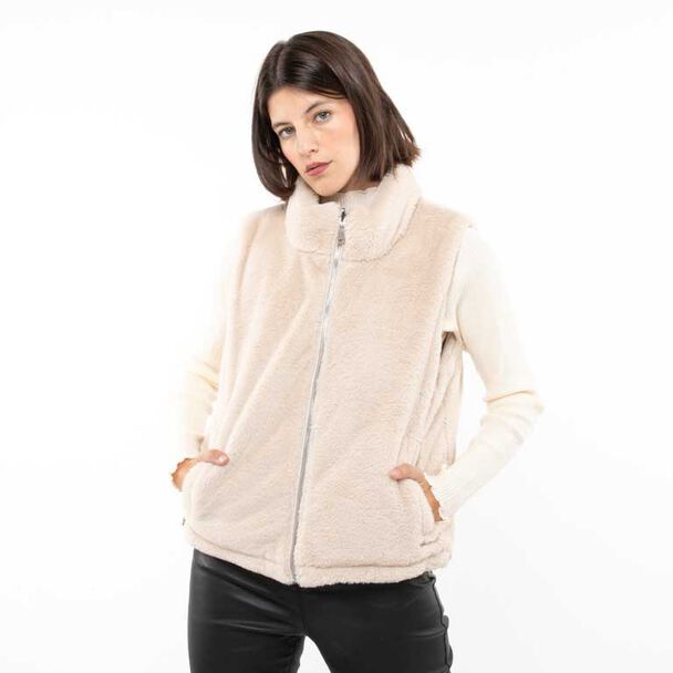Chaqueta Peluda Sin Mangas Mujer Fiorucci