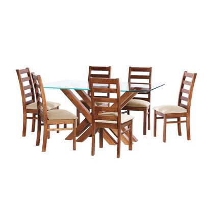 Juego de Comedor Latam Home Merida 6 Sillas Beige