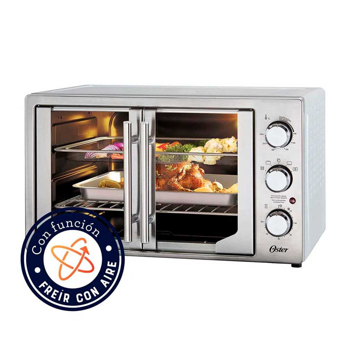 Horno con Freidora Oster TSSTTVFDMAFNS 42 lt. Puertas estilo Francés