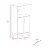 Mueble para Microondas TuHome Bi Color Duna Blanco 2 Puertas