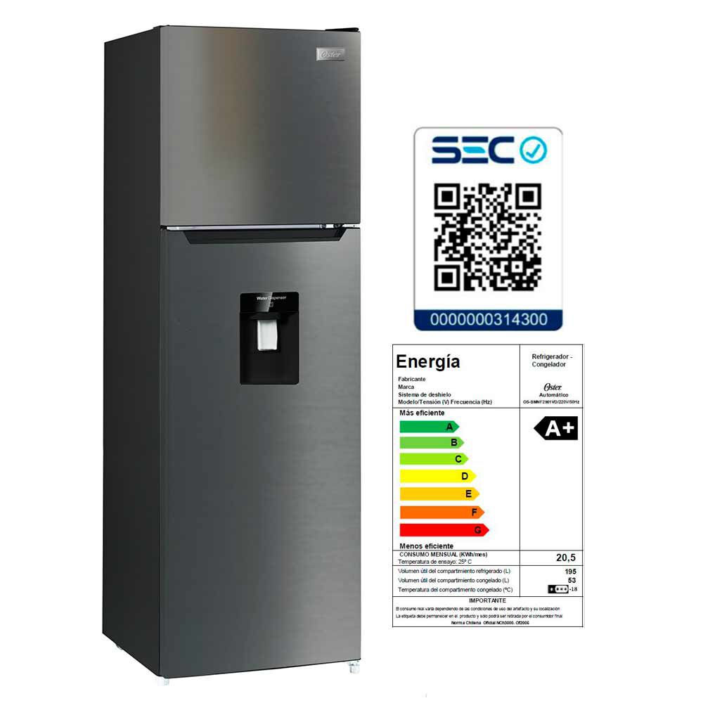 Refrigerador No Frost Oster OS-BMNF2902FABD 248 lt | Abc