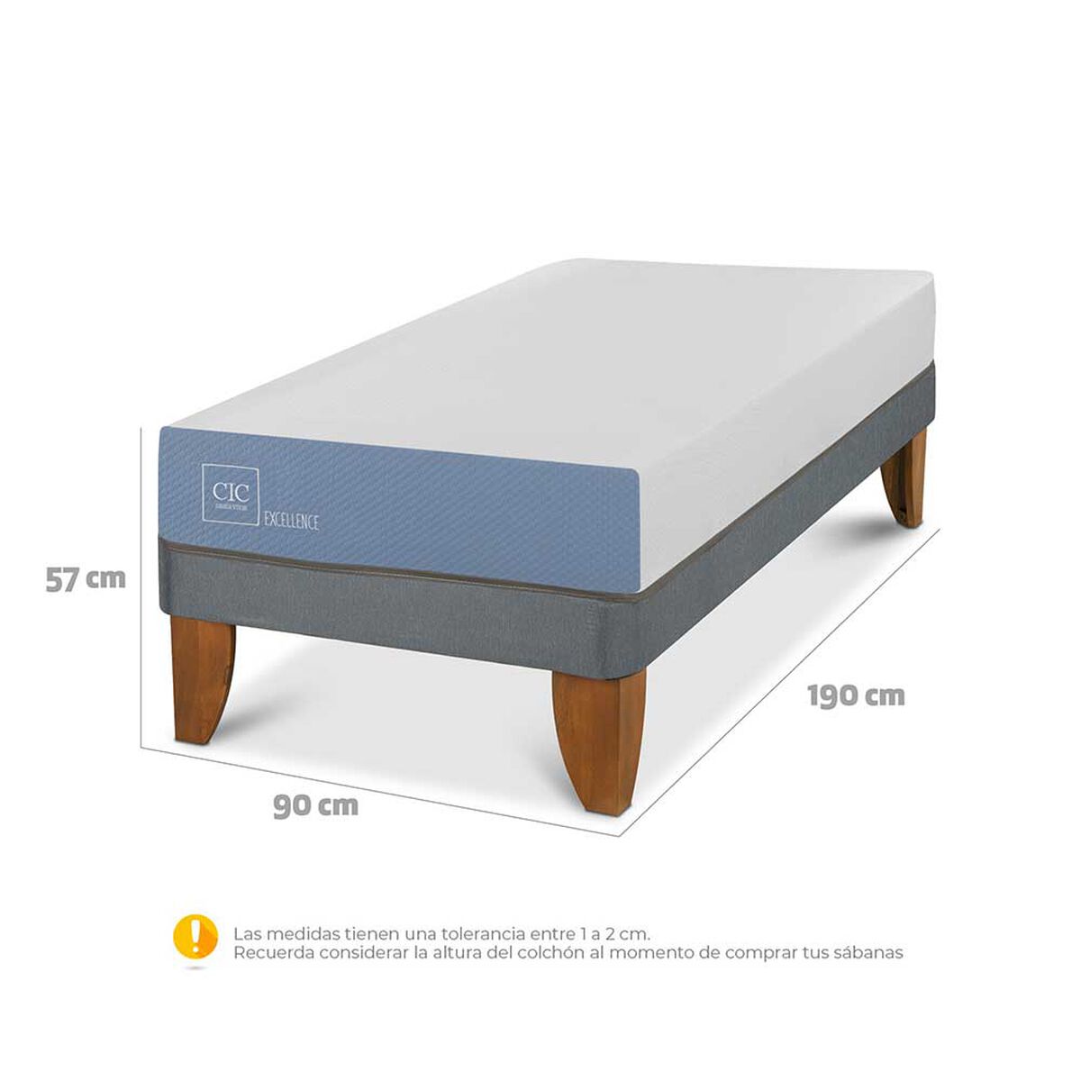 Cama Europea CIC 1 Plaza Excellence