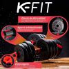 Set de Mancuernas K-FIT con Barra Ajustable 30Kg