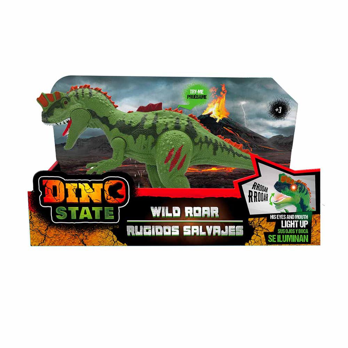 Figura Dino State Rugidos Salvajes Con Luz Dise&ntilde;os Surtidos Dino State