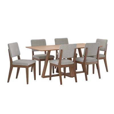 Juego de Comedor Decocasa Avena 6 Sillas Canela