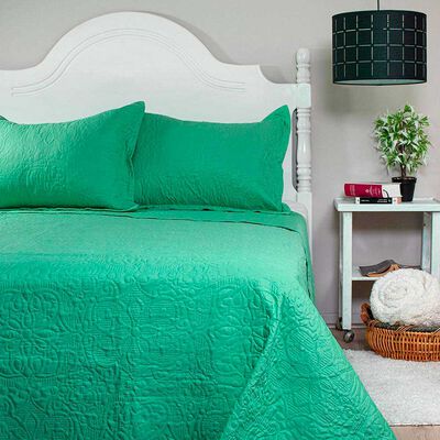 Quilt Doral 2 Plazas Verde Elegance