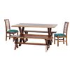 Juego de Comedor Latam Home Sevilla Salamanca 2 Sillas + 2 Bancas Velvet Turquesa