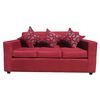 Juego de Living Almore Paris Sofá 3 Cuerpos + Dos Sillones 1 Cuerpo Rojo