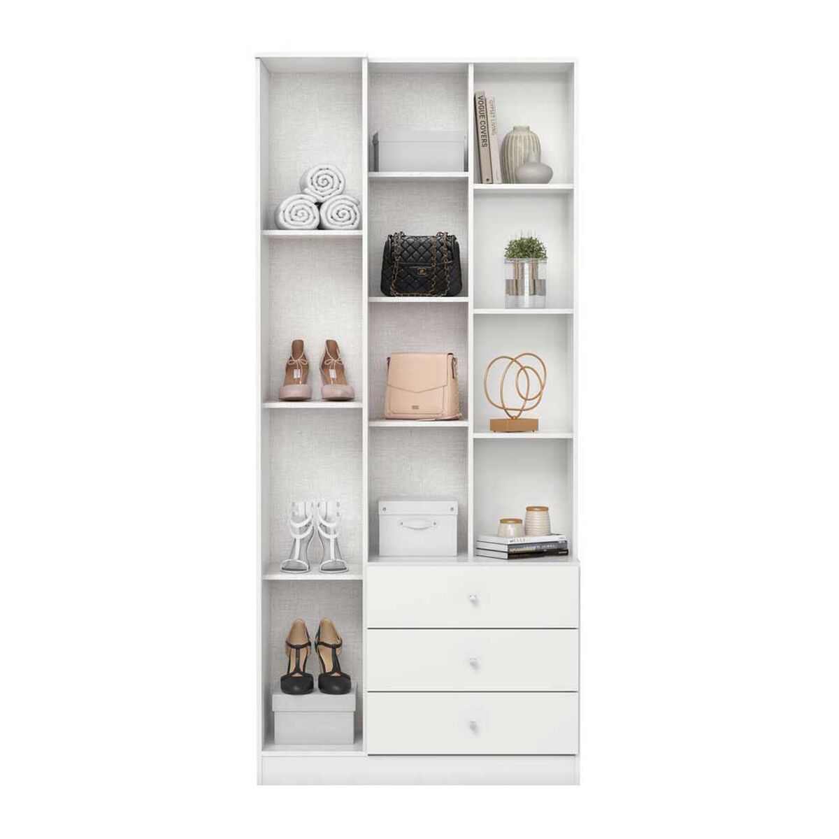 Closet Home Mobili Karla 2 Puertas 3 Cajones Blanco