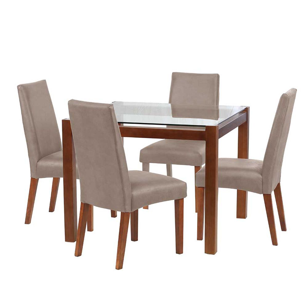 Juego de Comedor Latam Home Barcelona 4 Sillas Gris