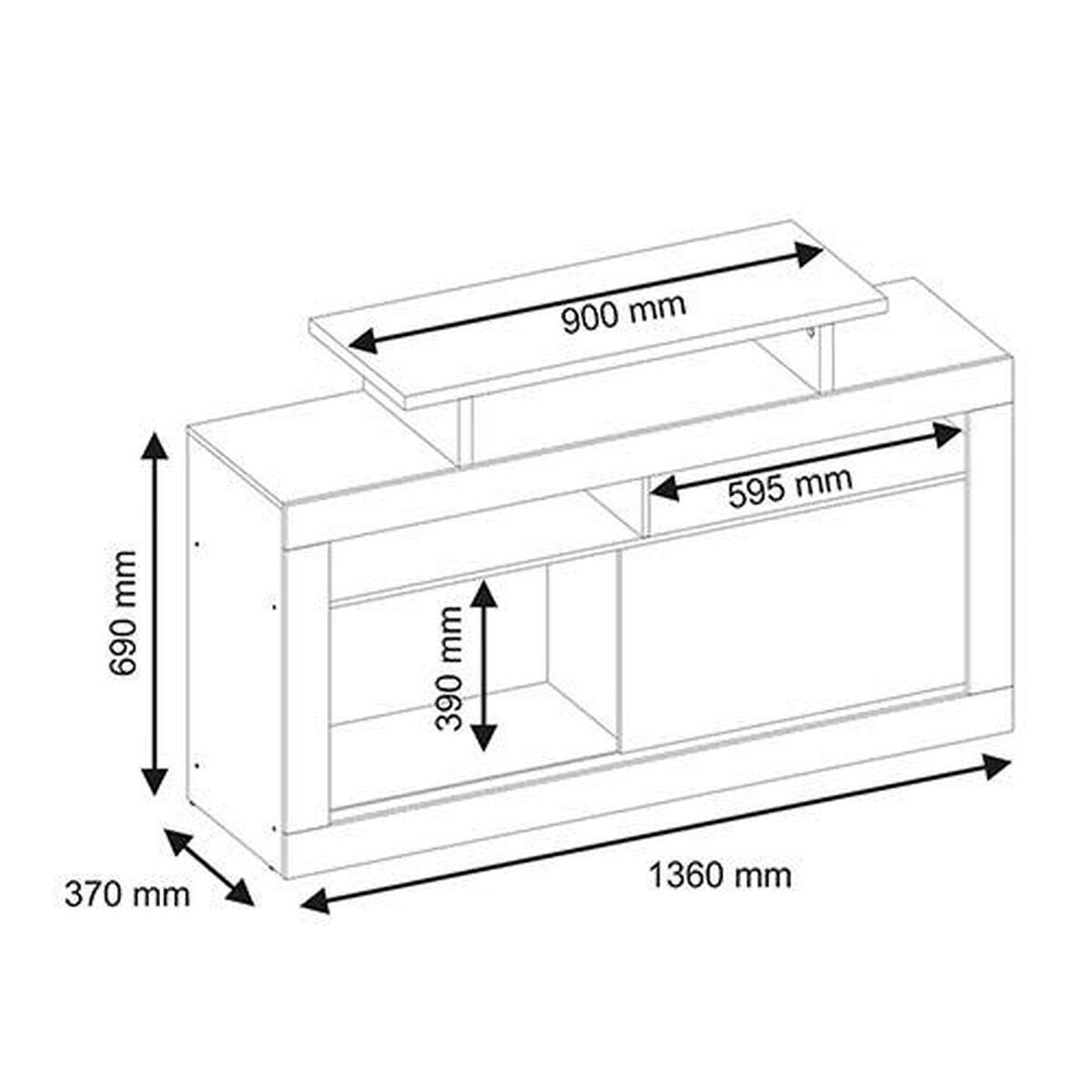 Rack TV Home Mobili Anvas Hasta 43" Café