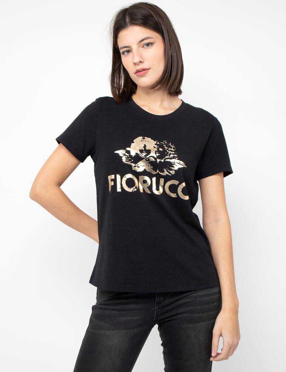 Polera Con Estampado Manga Corta Mujer  Fiorucci