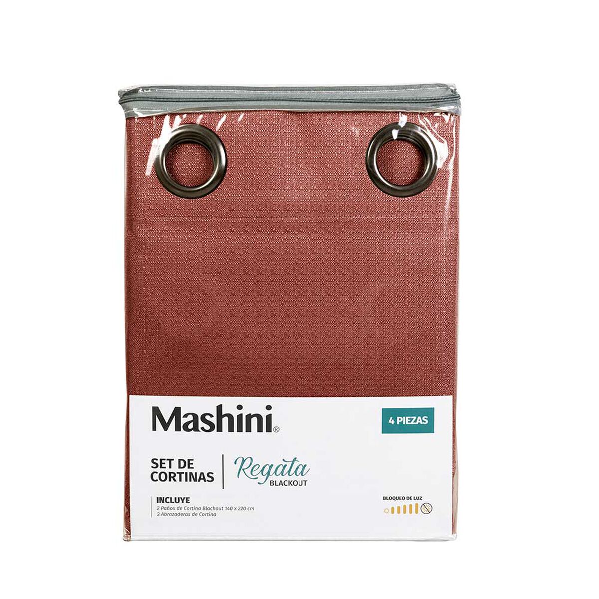 Cortinas Mashini Regata 140 x 220 cm Terracota