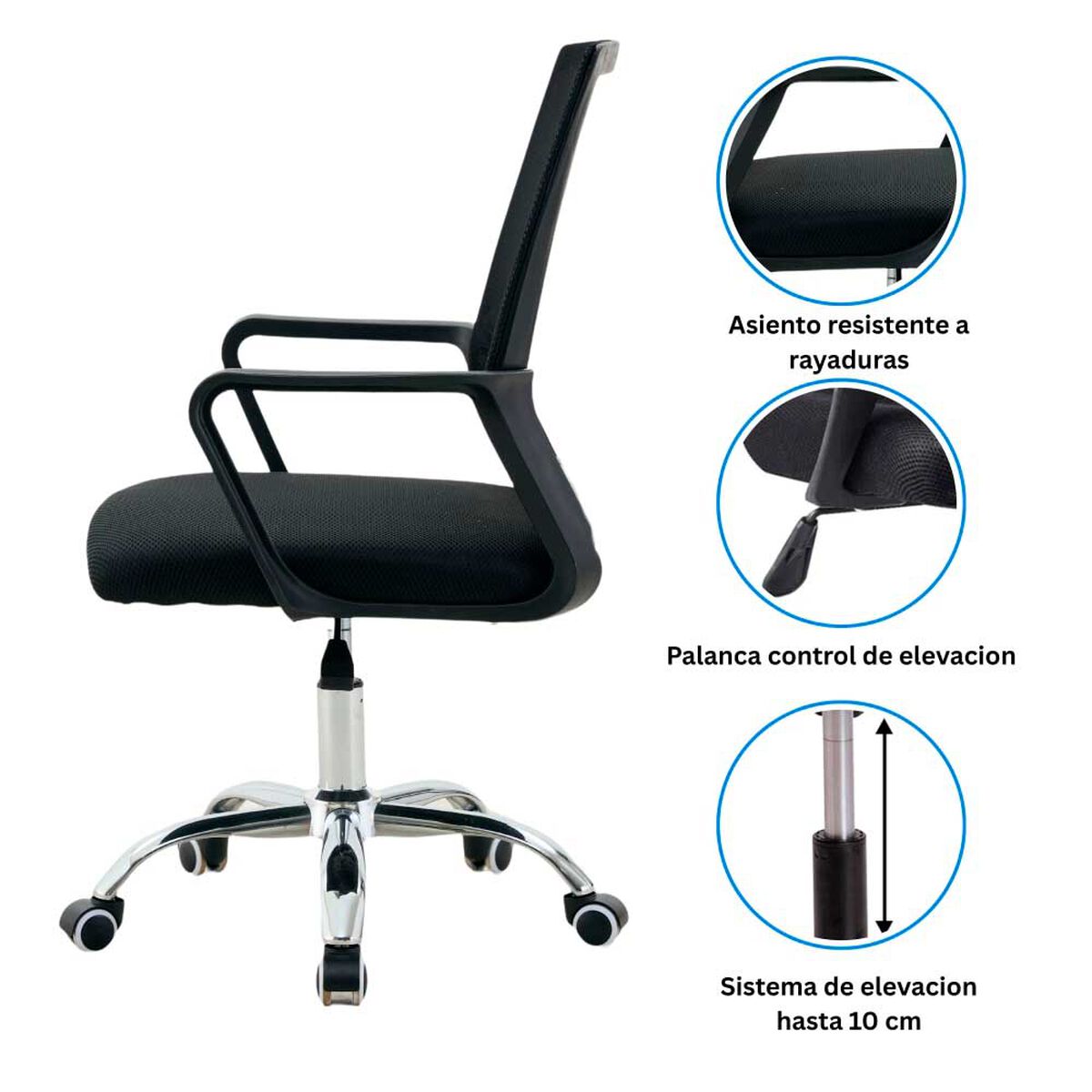Silla de Escritorio Arthome Santiago Negra