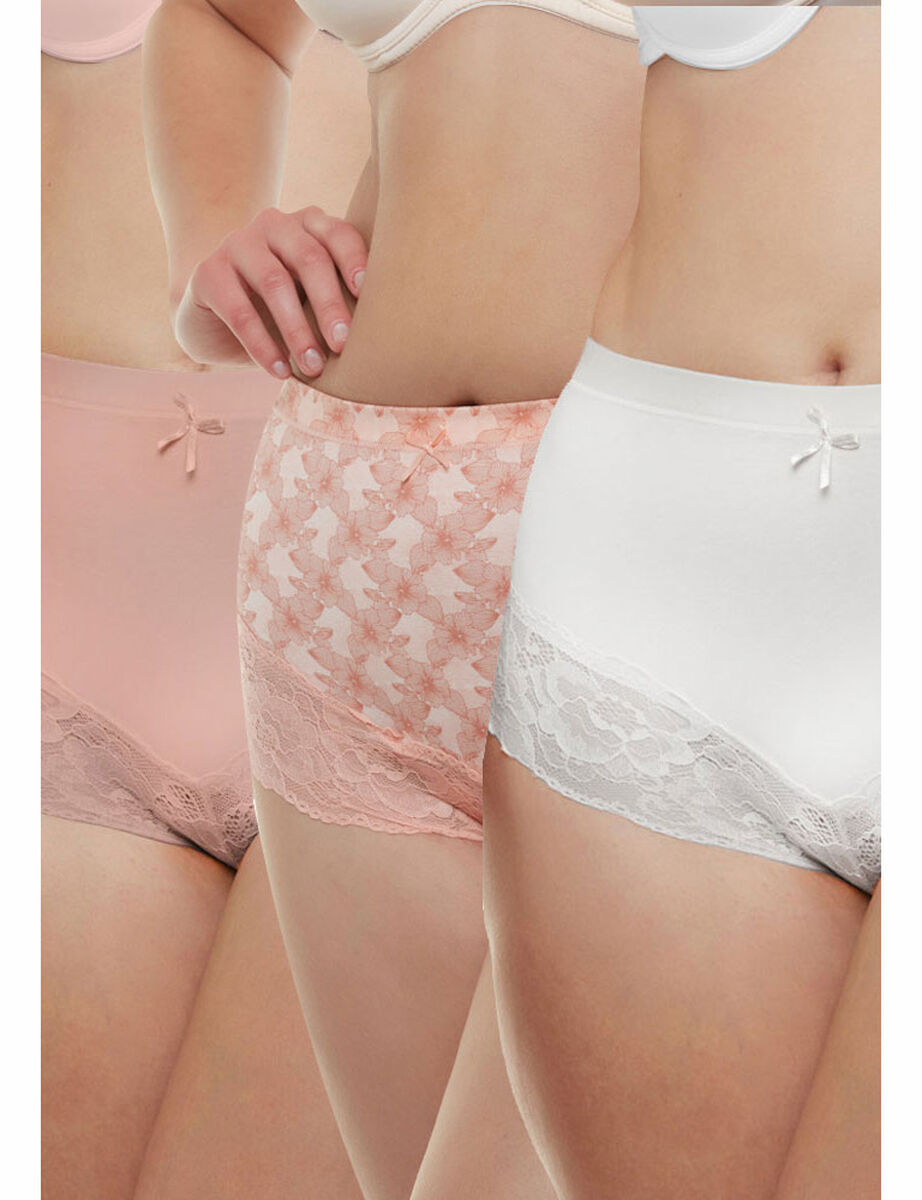 Pack 3 Pantaletas Algodón Elasticado Kayser