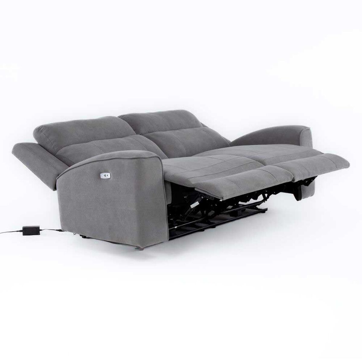 Sofá Reclinable Eléctrico Daniels KM807SPWGR 2 Cuerpos Gris