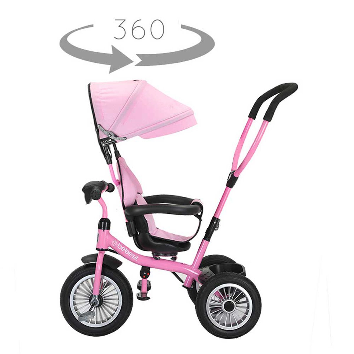 Triciclo Paseo Infantil Rosa Bebesit