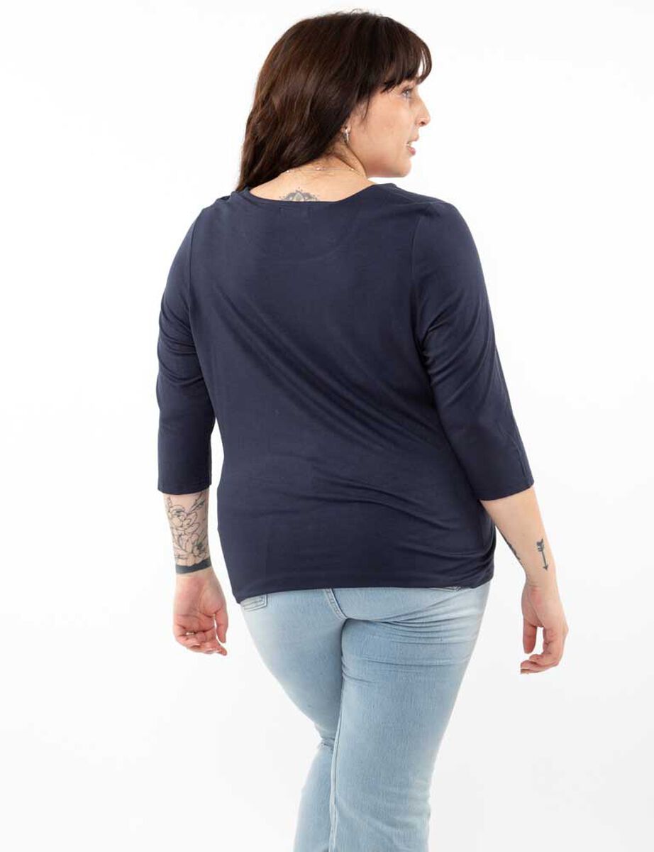 Polera Con Estampado Manga 3/4 Mujer Extralindas