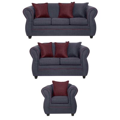 Imagen 1 del producto Juego de Living Black Factory Emili 6 Cuerpos Marengo