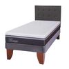 Cama Europea CIC 1,5 Plazas Ortopedic Advance + Respaldo Eufrates