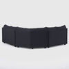 Seccional Muebles MPR Array&aacute;n 2-1-2 Cuerpos Felpa Negro