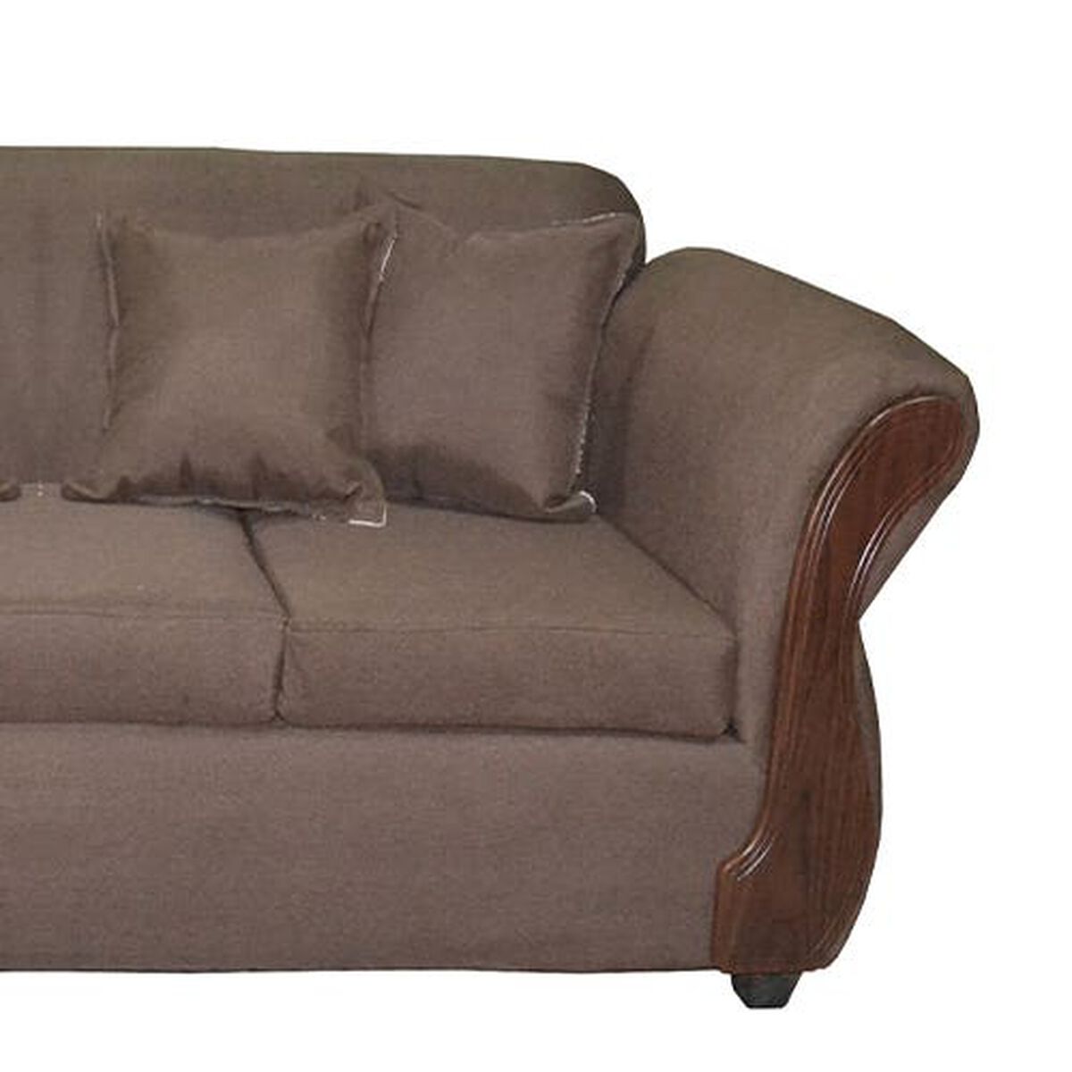 Juego de Living Diseño A&M Home Marco Sofá 3 Cuerpos + 2 Sillones 1 Cuerpo Chocolate