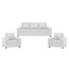 Juego de Living Innovamuebles Kahlo Sofá 3 Cuerpos + Dos Sillones 1 Cuerpo Blanco