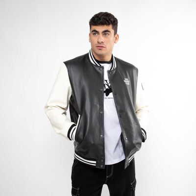 Chaqueta Bomber Ecocuero Hombre Icono