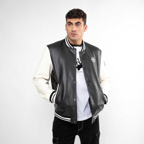 Chaqueta Bomber Ecocuero Hombre Icono